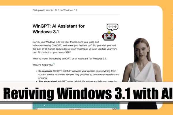 Introducing WinGPT: Your ChatGPT Companion for the Classic Windows 3.1 PC