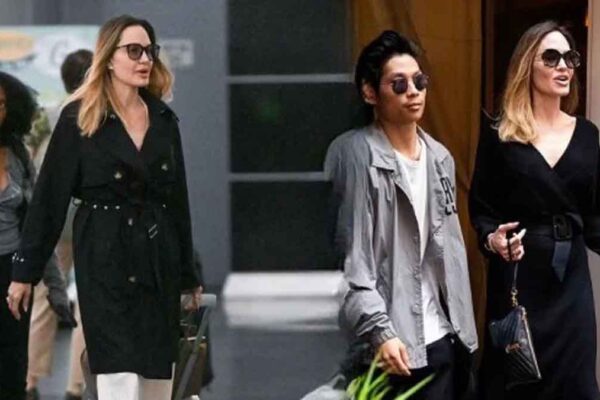 Angelina Jolie shows off her stylish airport fashion