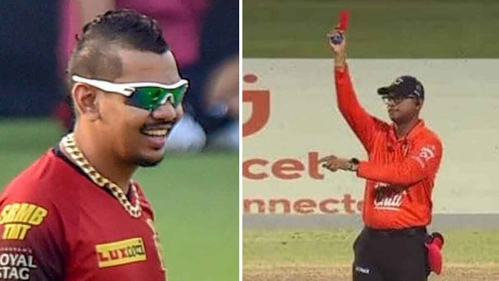Narine Saw The First Red Card In Cricket History
